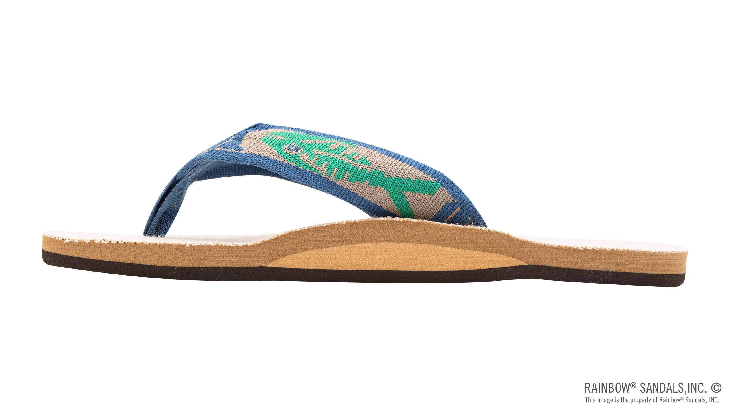 Single Layer Hemp with a 1" Nylon Fish Pattern Strap - Image 2