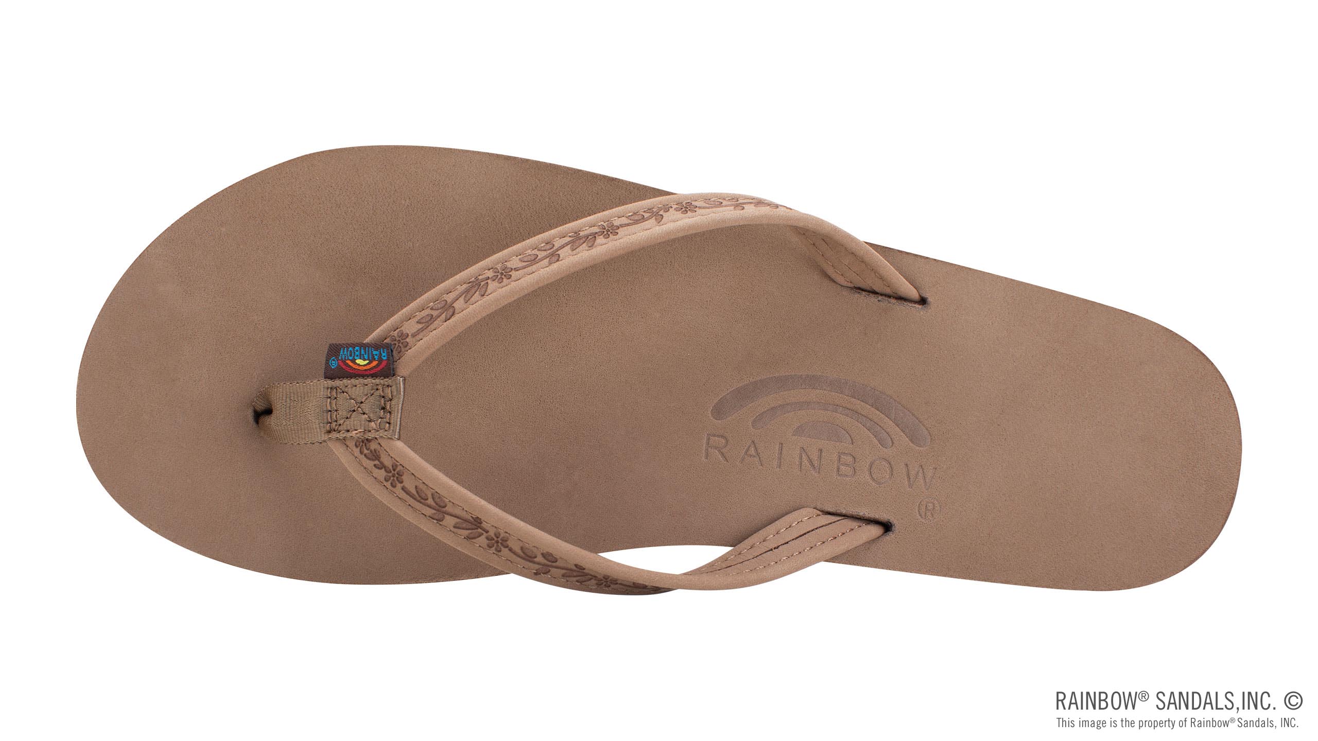 Las Flores - Single Layer Premier Leather with a Floral 1/2" Narrow Strap - Image 3