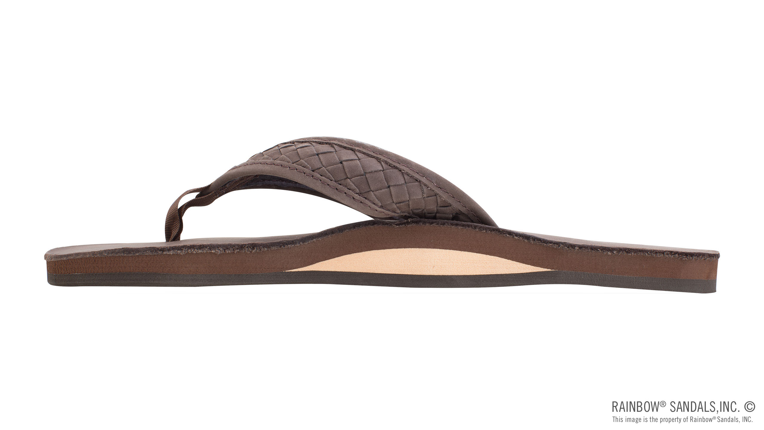 The Bentley - Classic Leather Top Sole with 1" Hand Woven Strap - Image 2