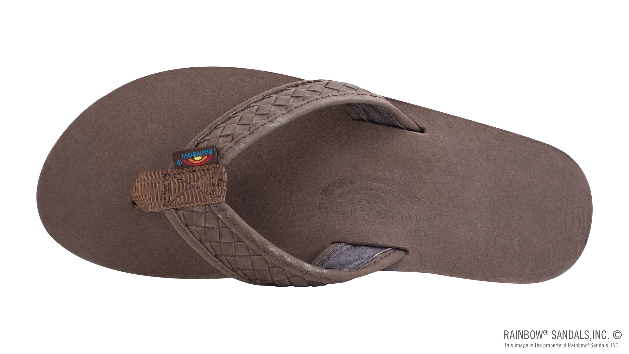 The Bentley - Classic Leather Top Sole with 1" Hand Woven Strap - Image 3