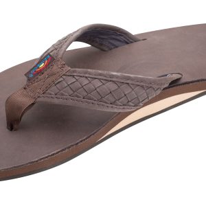 The Bentley - Classic Leather Top Sole with 1" Hand Woven Strap