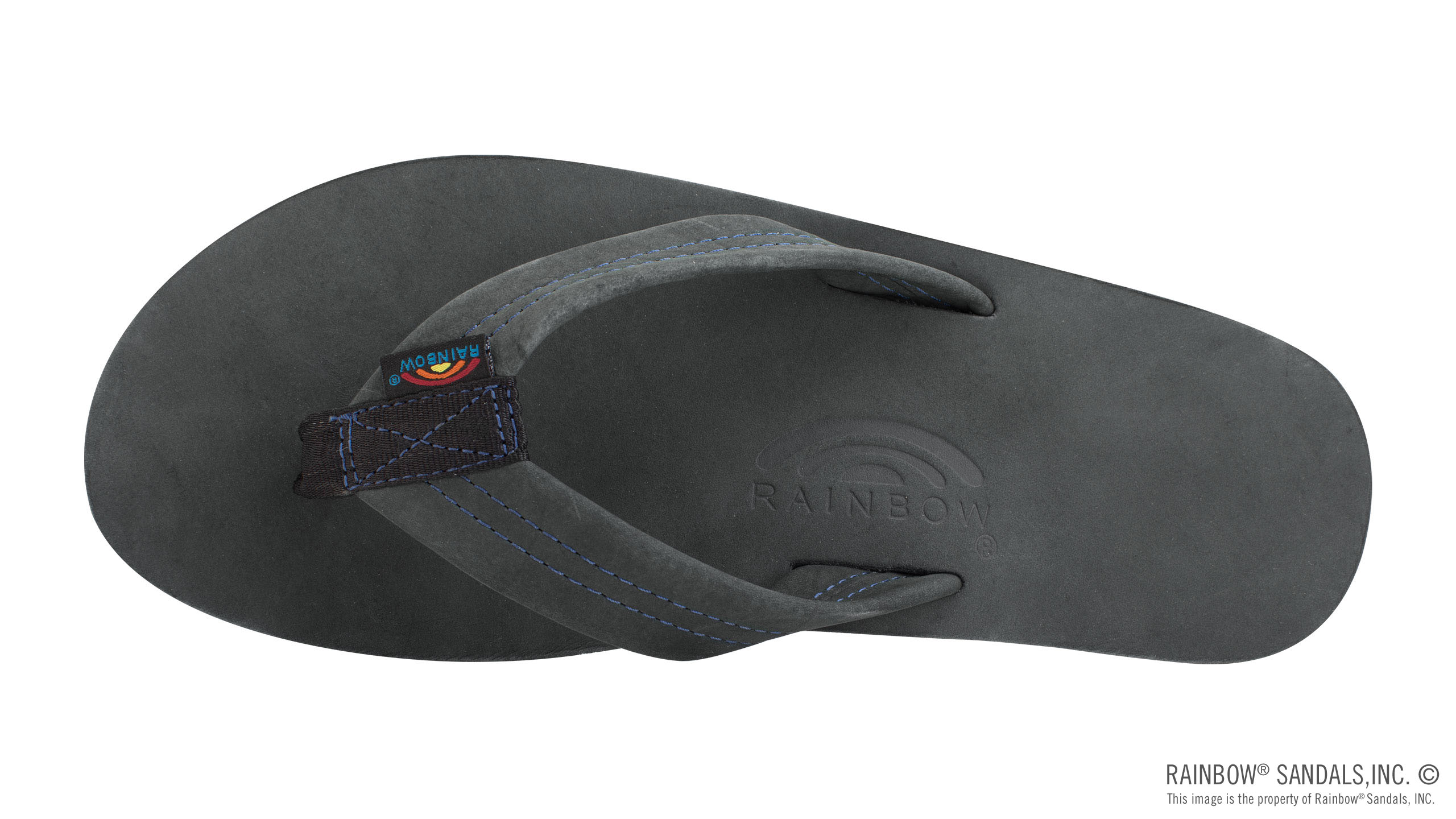 Premier Blues - Single Layer Premier Leather with Blue Midsole 1" Strap - Image 3