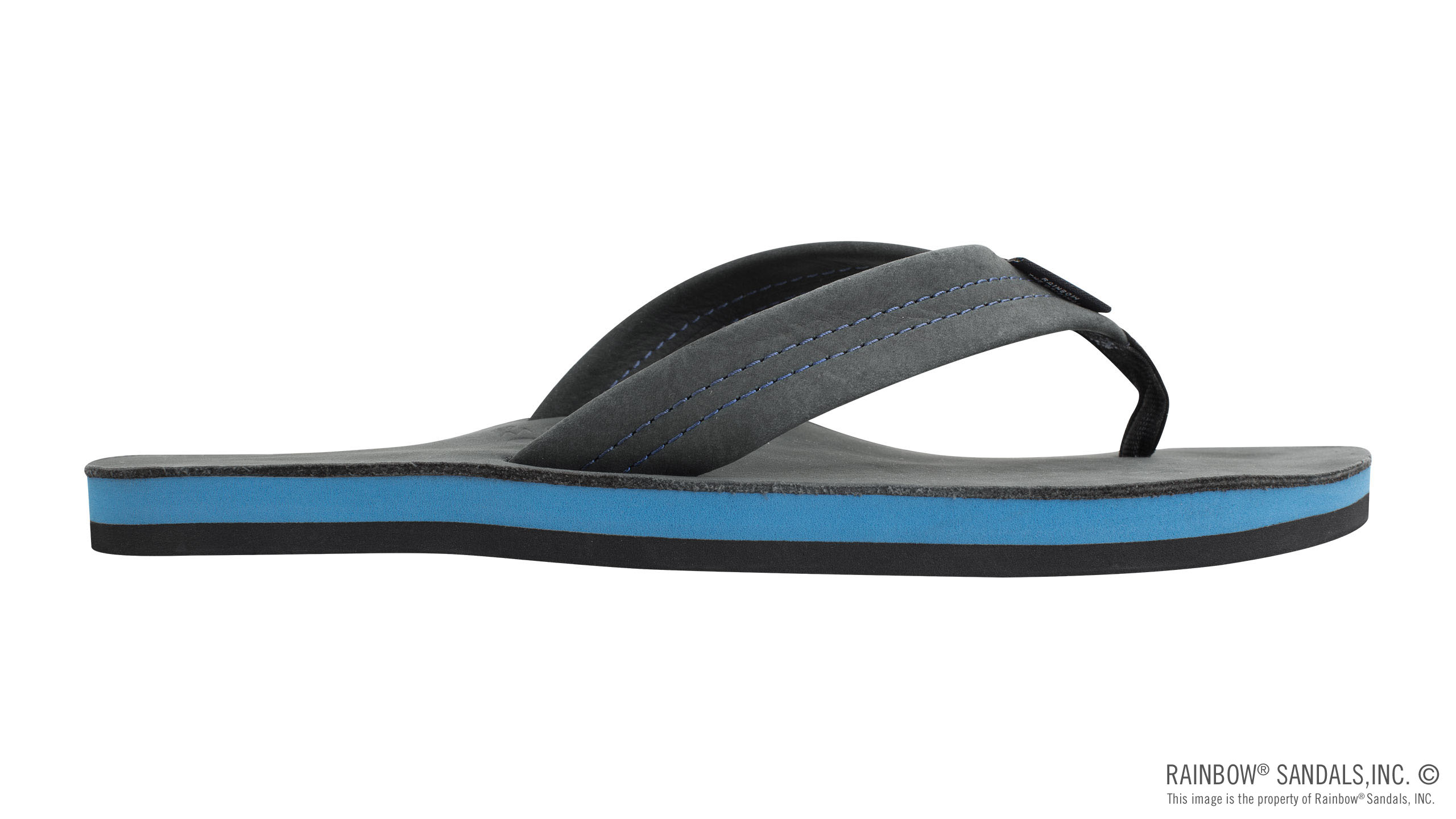 Premier Blues - Single Layer Premier Leather with Blue Midsole 1" Strap - Image 4