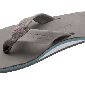 Signature Series - Men's Single Layer Premier Grey Leather Lt Blue Midsole