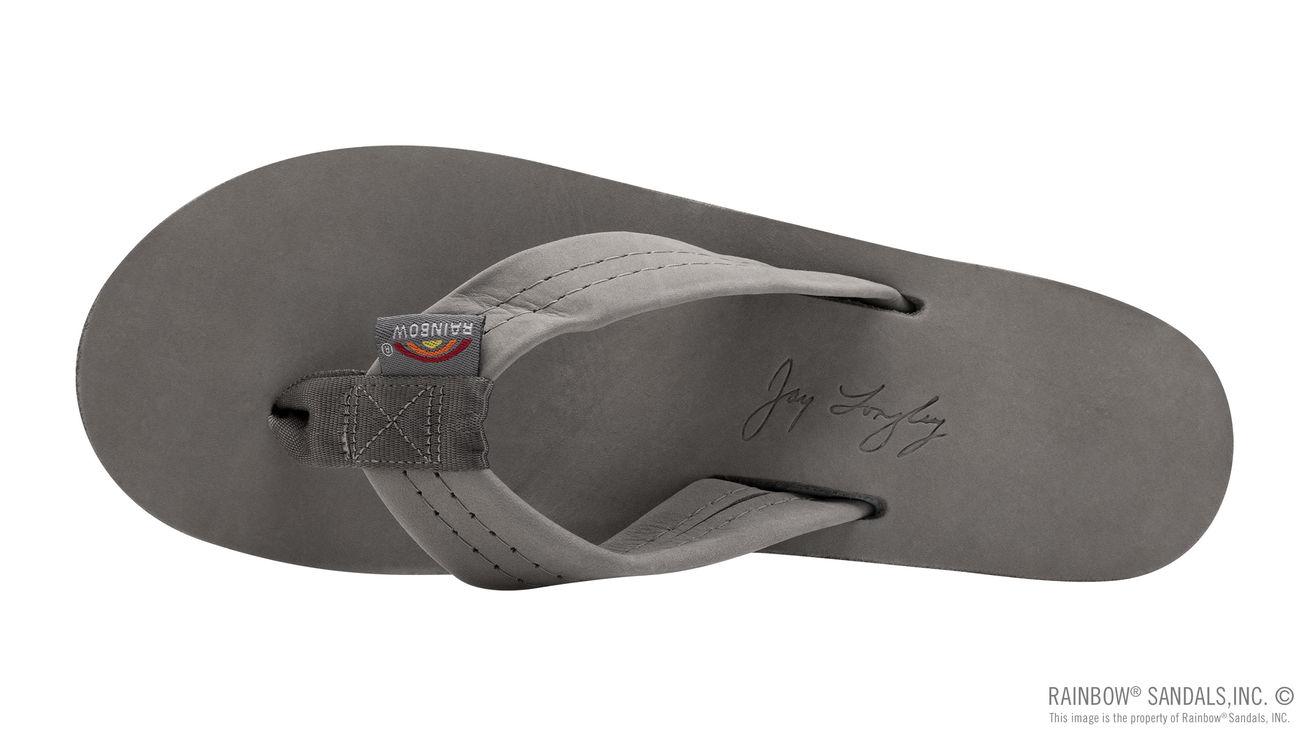 Signature Series - Women's Single Layer Premier Grey Leather Lt. Blue Midsole 1" Wide Strap - Image 3