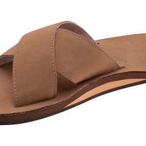 Premier Leather Single Layer Arch Cross Strap Flat Stitch