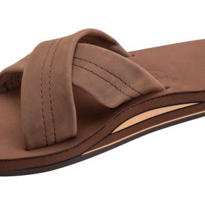 Premier Leather Double Layer Arch Cross Strap Rolled Stitch