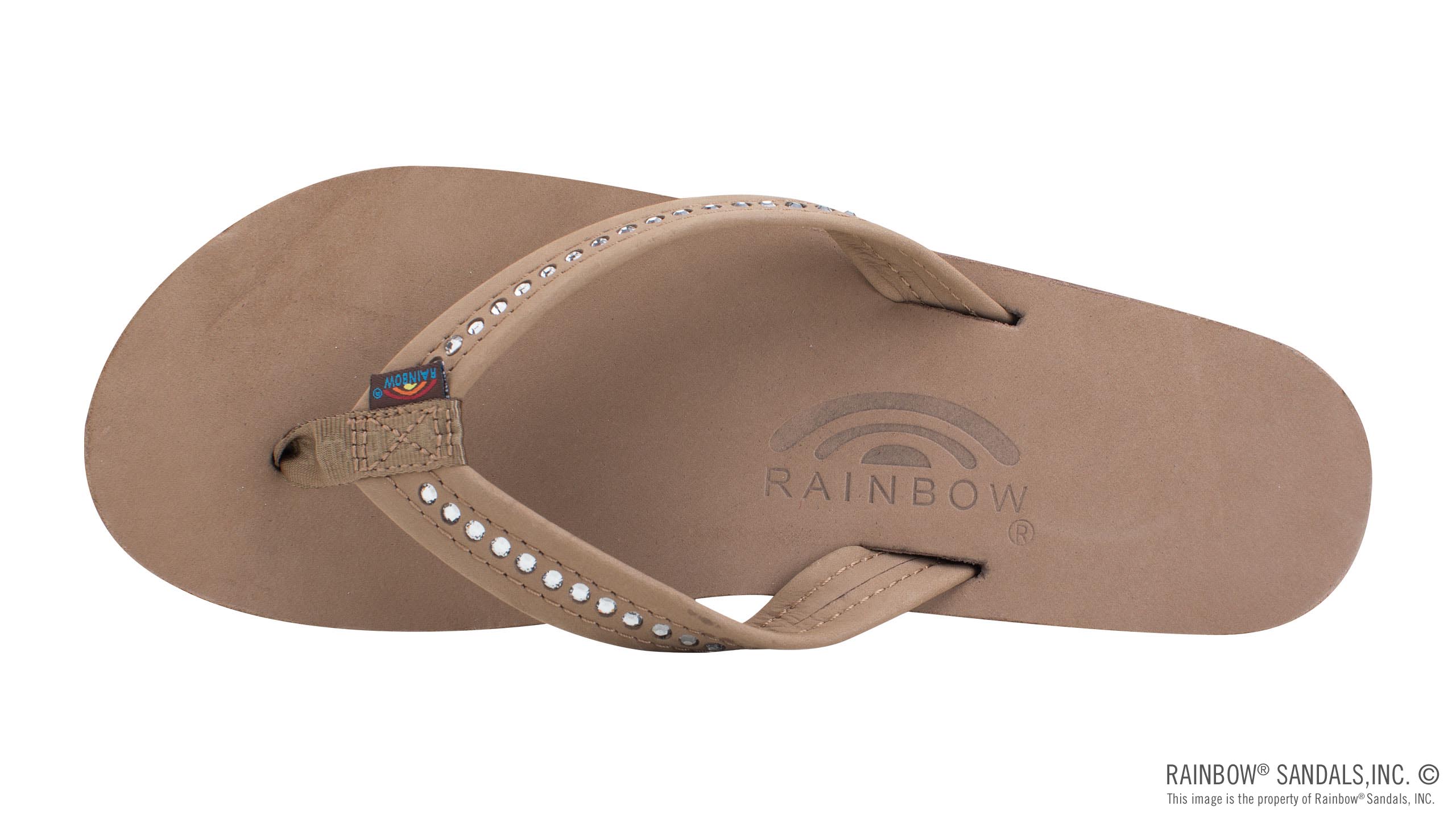 Crystal Collection - Double Layer Arch Support Leather 3/4" Medium Strap w/ Crystals - Image 3
