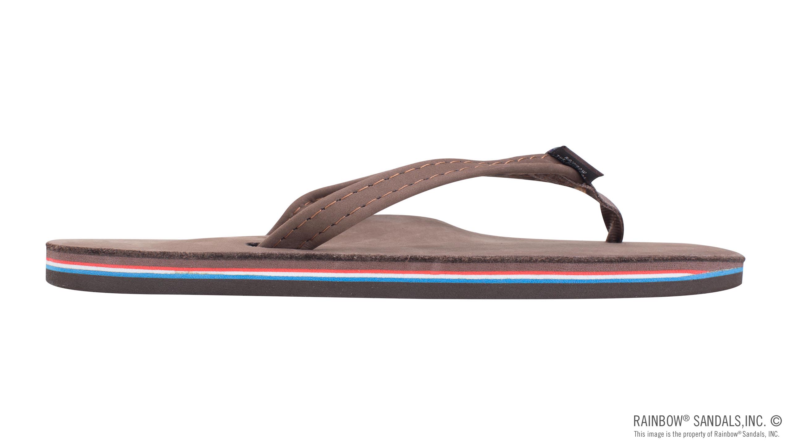 The Americana - Women's Single layer Premier Leather Red White & Blue Mid Sole with a 1/2" Narrow - Image 4
