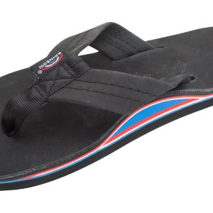 The Americana - Women's Single layer Premier Leather Red White & Blue Mid Sole with a 1" Strap