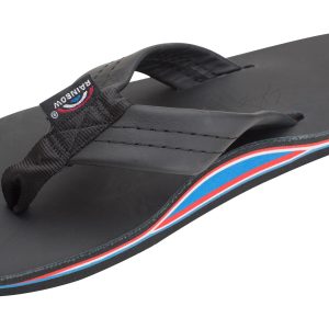 The Americana - Women's Single Layer Classic Leather Red White & Blue Mid Sole with a 1" Strap