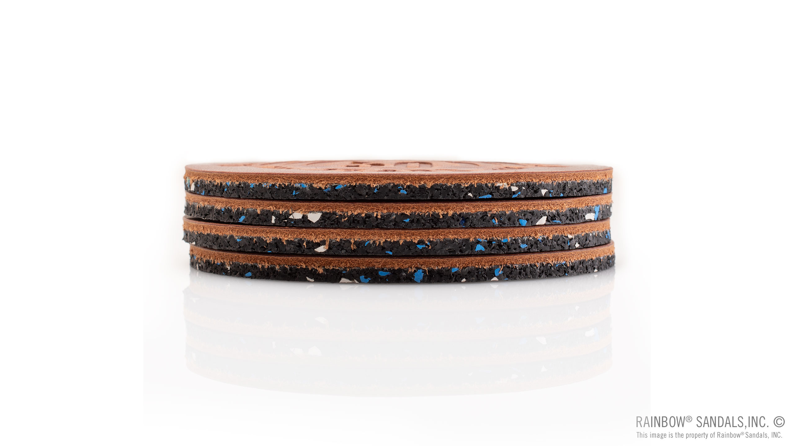 Coaster 4 pack - Rust - Leather - Image 2