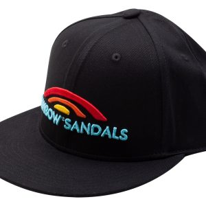Rainbow? Sandals Black 100% Cotton Snap Back Hat