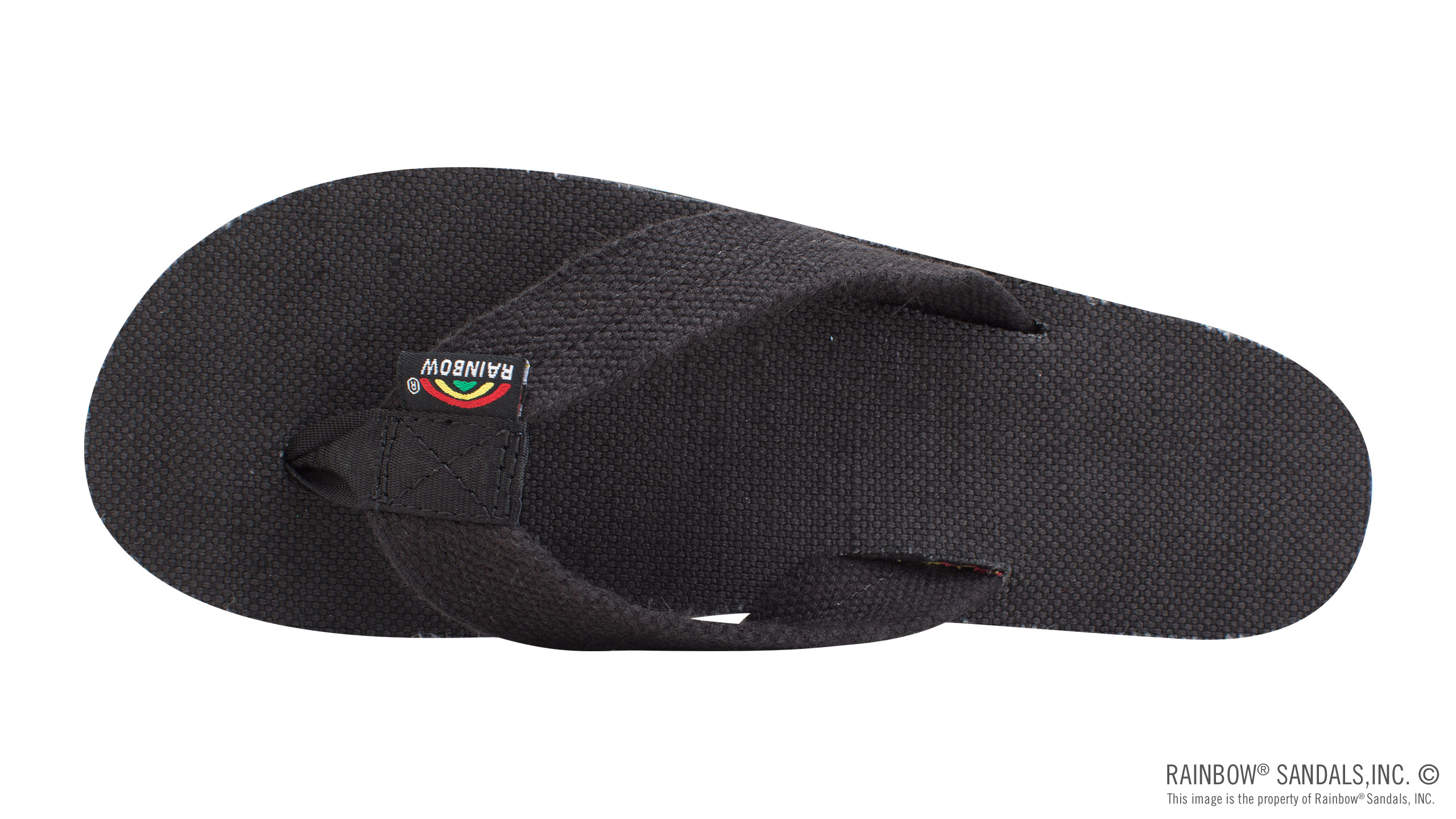 The Rastafarian - Single Layer Black Hemp with Rasta Mid Sole and 1" Strap - Image 3