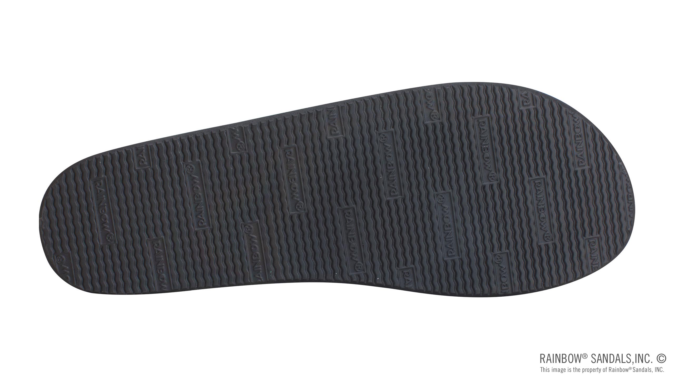 The Rastafarian - Single Layer Classic Black Leather with Rasta Mid Sole and 1" Strap - Image 5