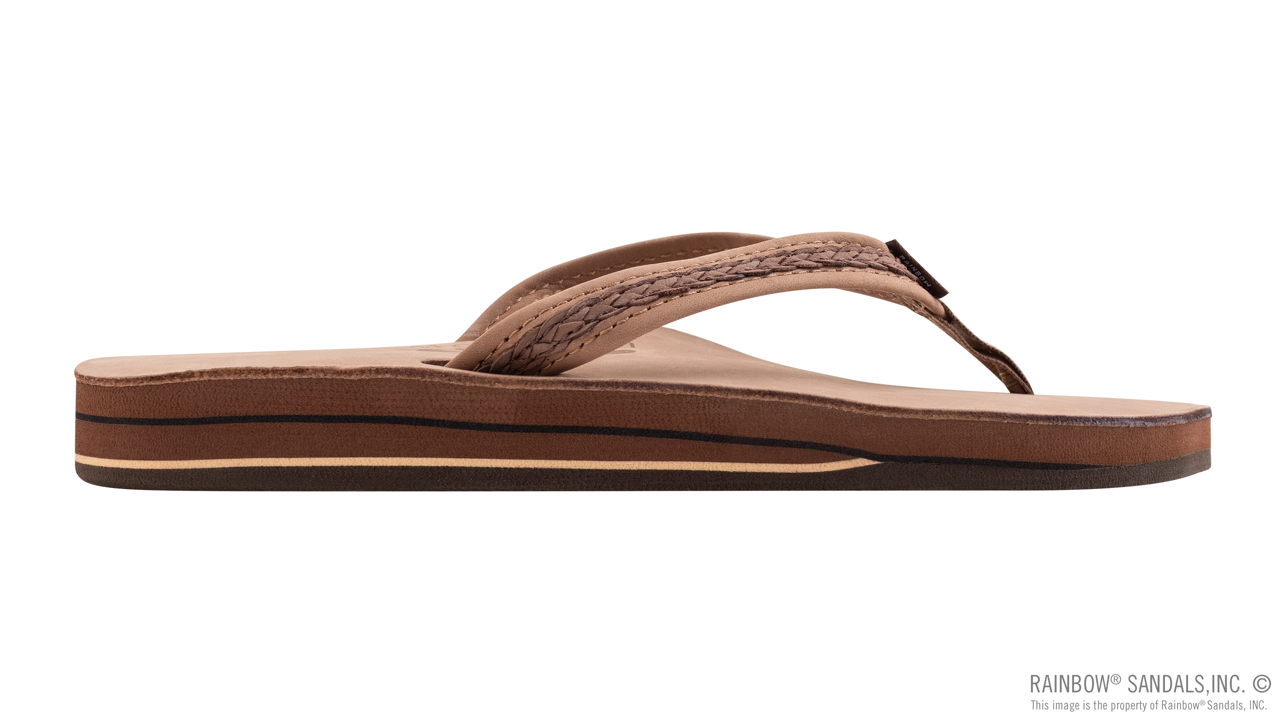 The Willow ?C Double Layer Arch Support Premier Leather with Inset Double Braided 3/4?? Medium Strap - Image 4